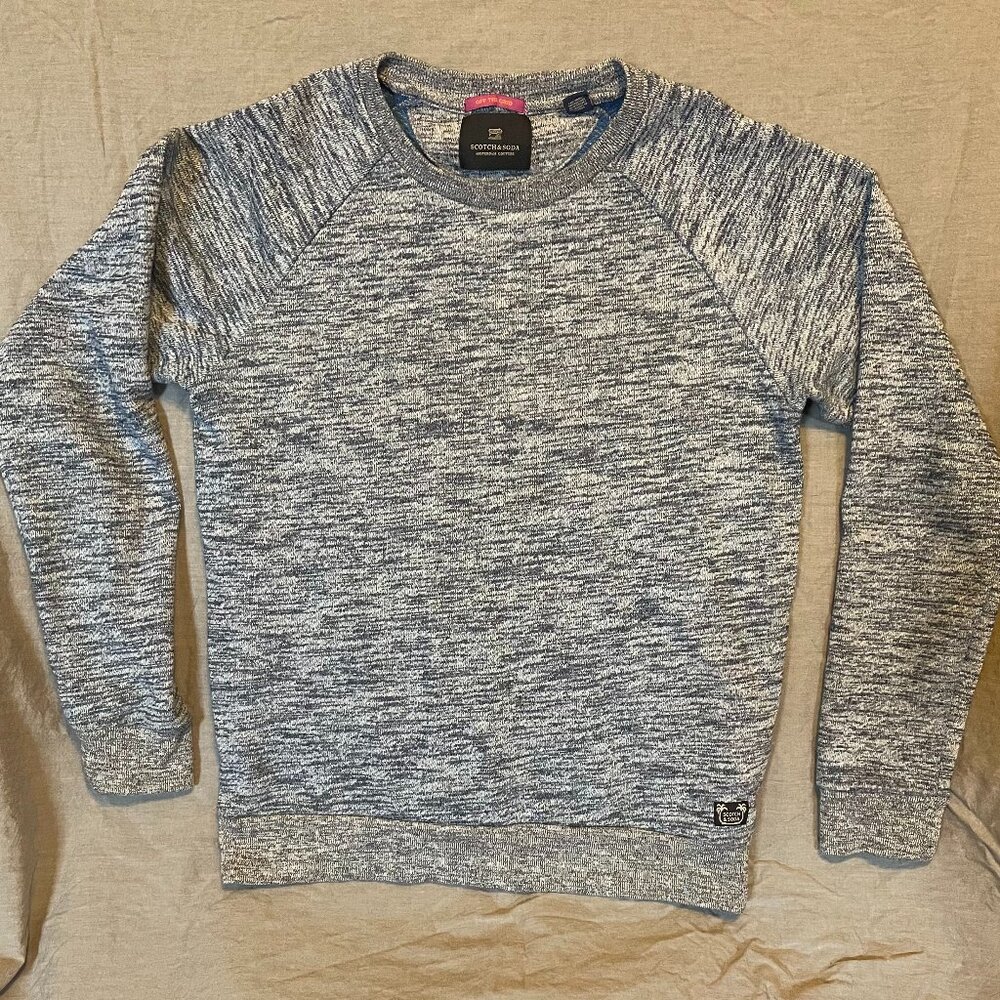 Scotch & Soda, Men blue gray sweatshirt, size Medium cotton Off the Grid